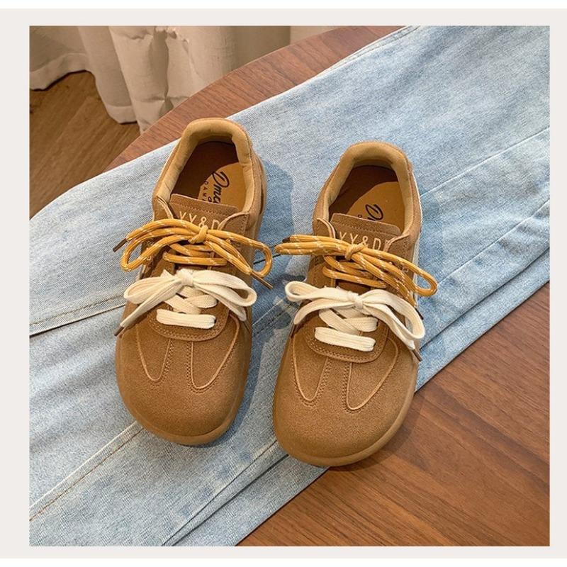 Retro women's autumn new soft-soled sports casual versatile lightweight leather board shoes trendy shoes