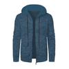 Men Coat Hooded Drawstring Long Sleeve Zipper Closure Casual Jacket with Pockets Solid Color