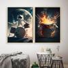 Abstrakte Trommel Poster Al Digitale Malerei Moderne Wand Kunst Leinwand Drucken Astronaut Musik Bild Für Wohnzimmer Home Decor Cuadros