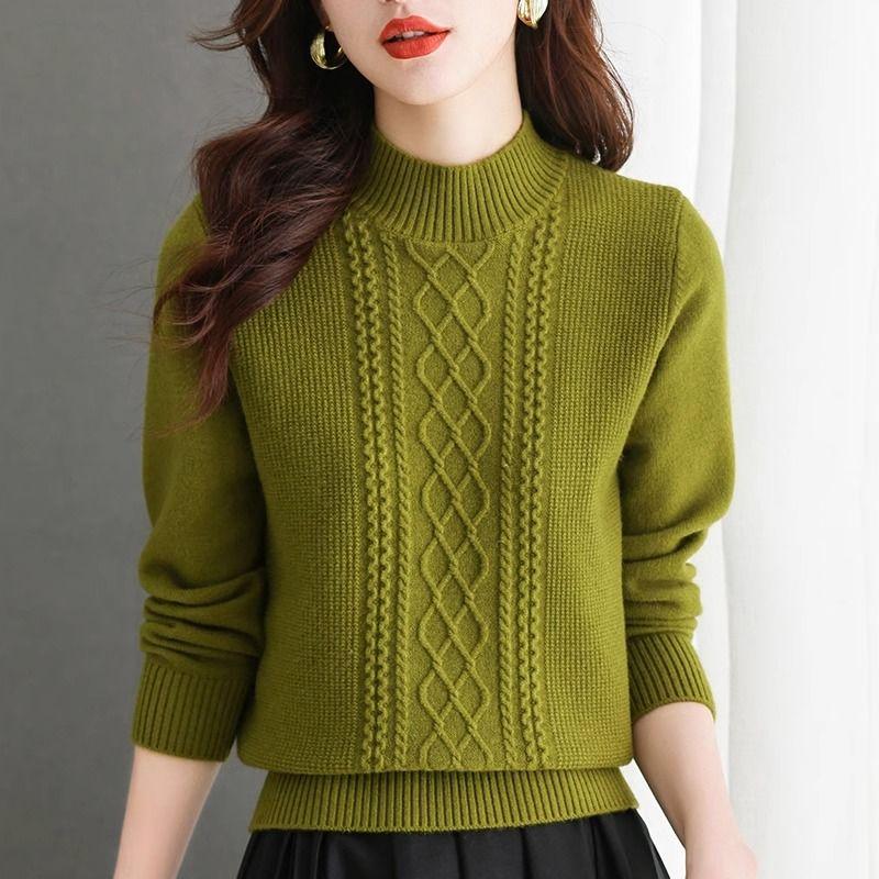 Fashion Women Turtleneck Sweater Autumn Winter Long Sleeve Pullovers Office Ladies Clothing Soft Knitted Jumpers Pull Female