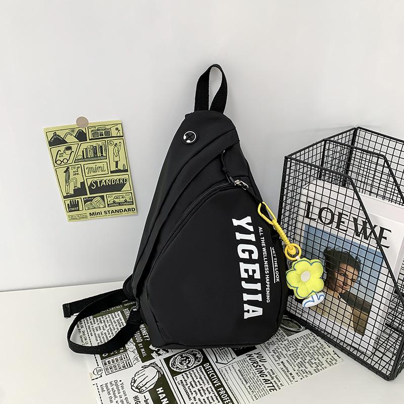 

2025 Contrast Color Multifunction Waterproof Hip Hop Crossbody Chest Bag Unisex Motorcycle Casual Sport Single Shoulder Backpack чёрный