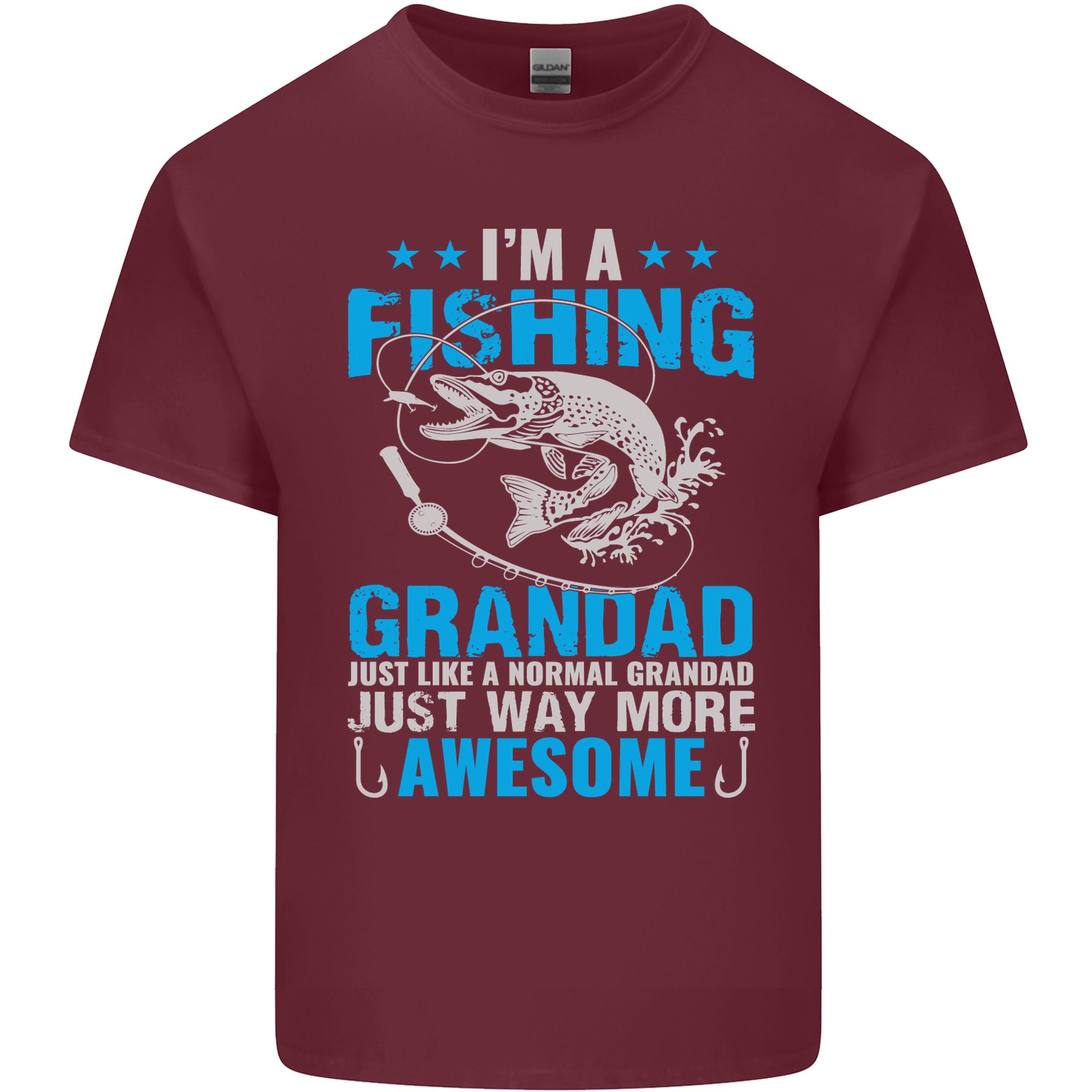 Fishing Grandad Funny Fathers Day FisherUnisex Unisexs Light Cotton TShirt S