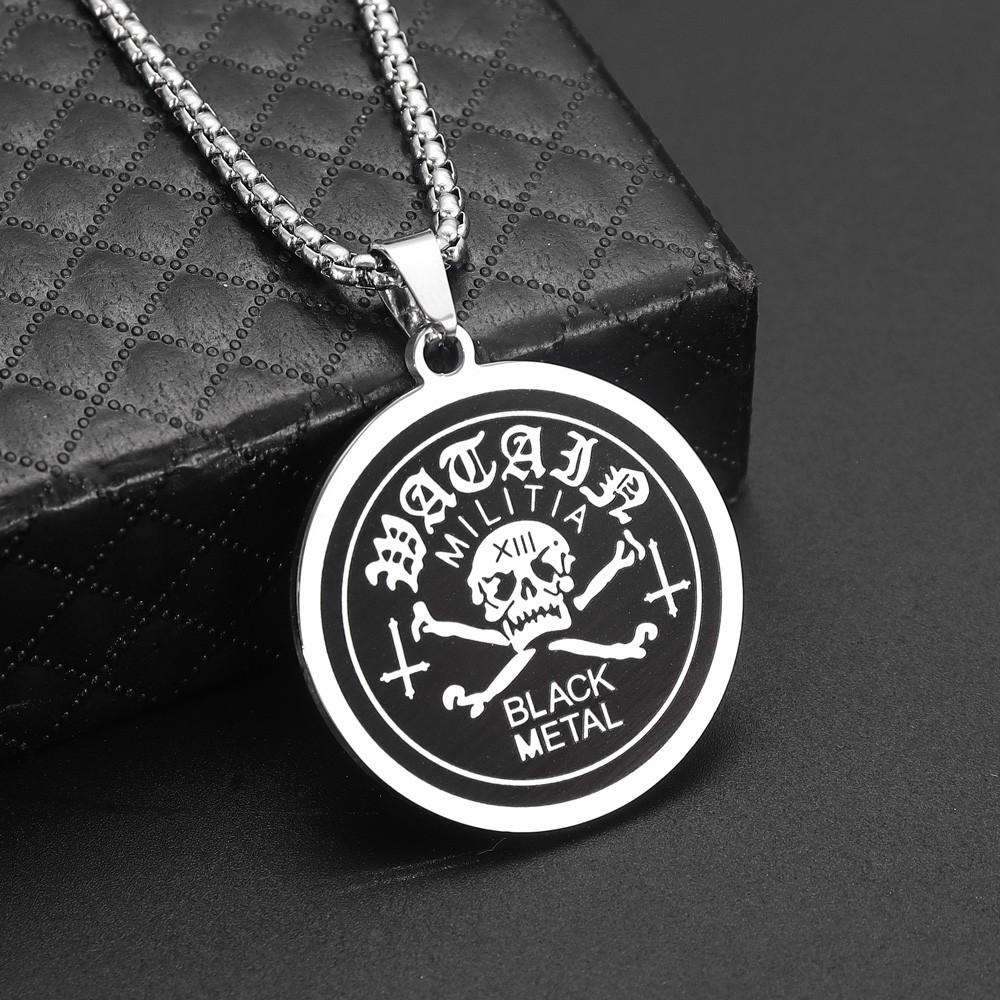 Titanium Steel Skull Necklace Pendant Accessories Hip Hop Men's Premium Style