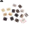 50pcs/box Hinges + 200 Screws Iron Gold Silver Black Bronze 4 Holes Durable Furniture Hardware Mini Hinge Decor
