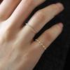 Japanese Style S925 Sterling Silver 14K Gold Plated Cubic Zirconia Ring - Elegant, Versatile, and Slim Design