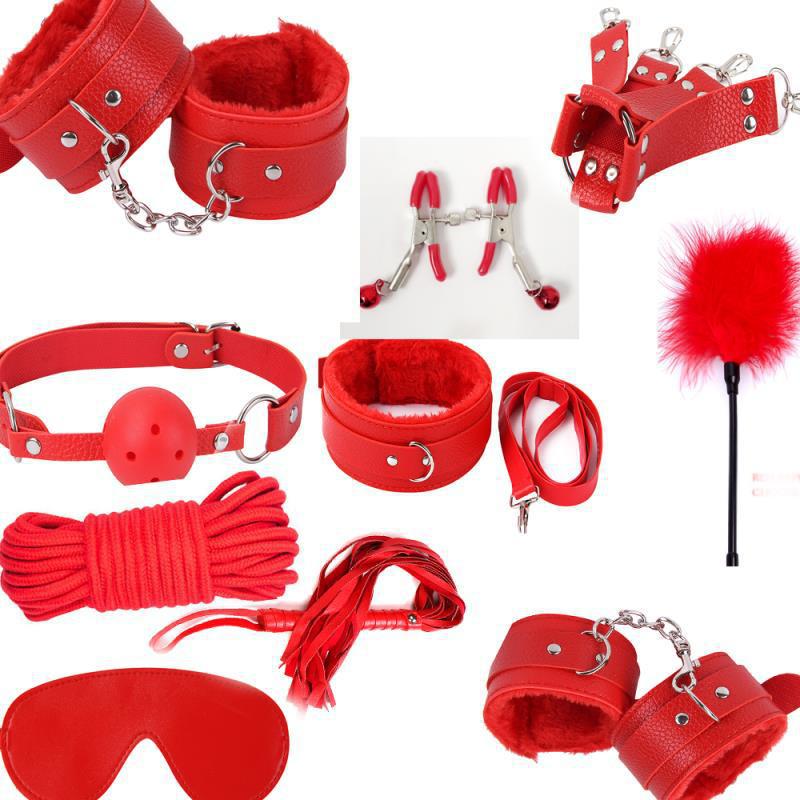 7-Piece Plush Bondage Set for Adults - Long Night Collection 3099