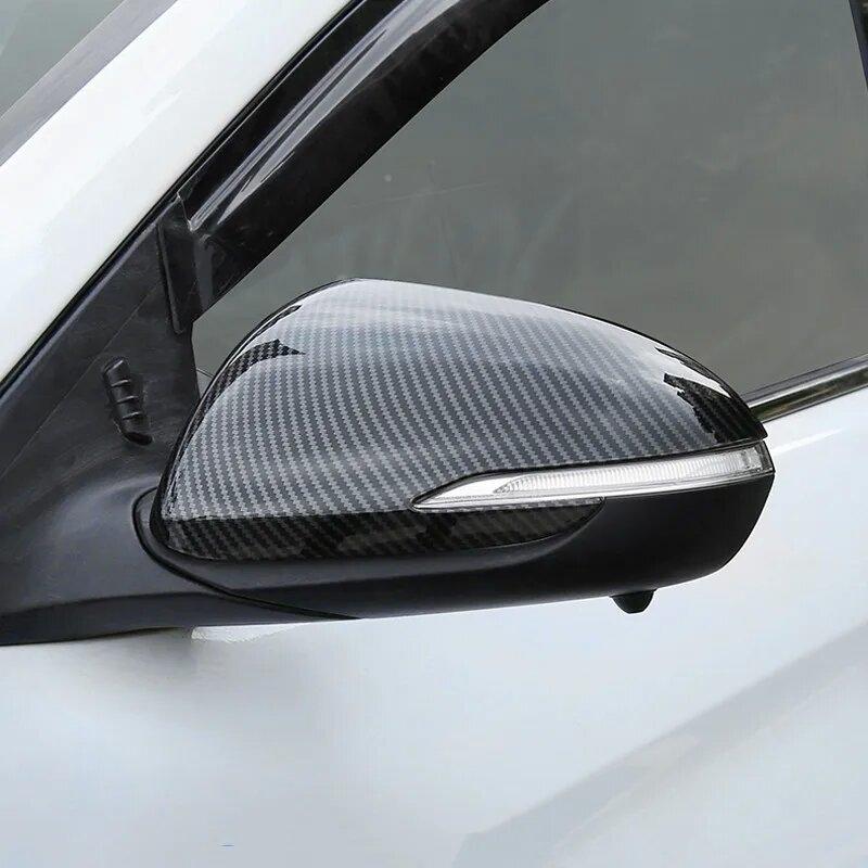 For Hyundai I30 i30 2017 2018   ABS Carbon Fibre Car Side Door Rearview Turning Mirror Sticker Cover Trim Accessories