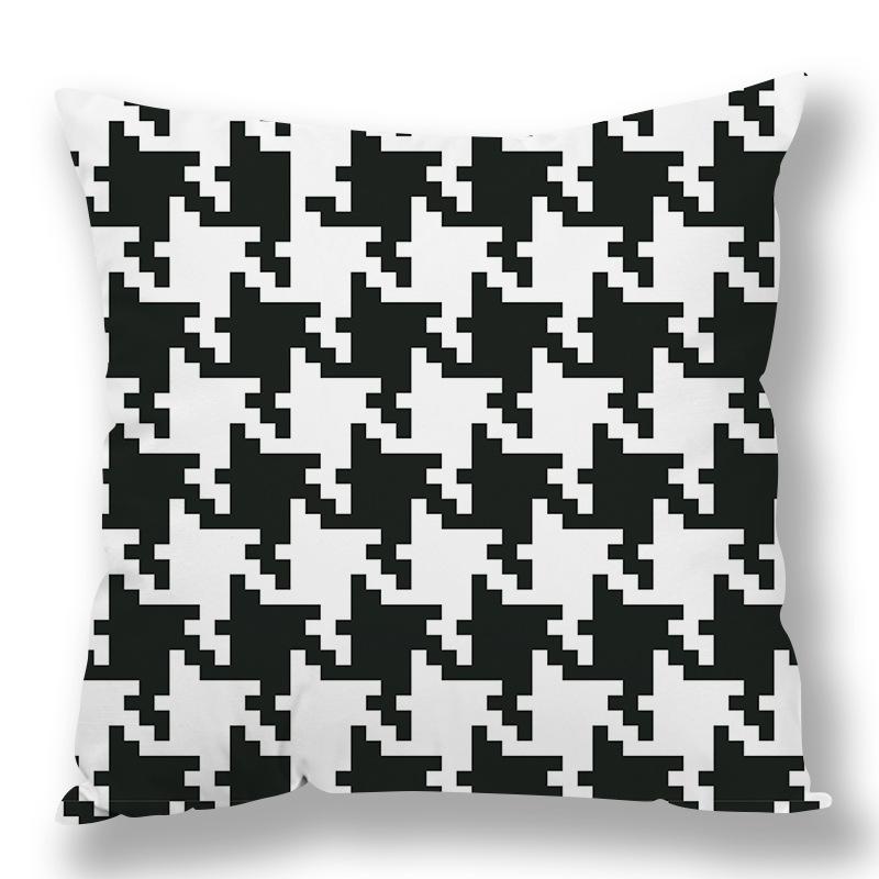 Abstract Houndstooth Geometric Pillow Cover Design Pillow Waist Premium Durable Quality Useful Practical Reliable