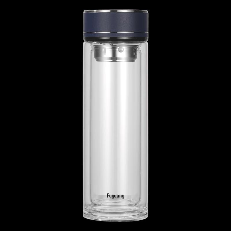 Fuguang Double-Layer Glass Water Bottle