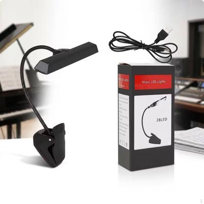 Attachable Music Stand Light Flexible Sheet Adjustable Angle USB Replenishable LED Lamp