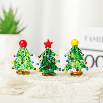 Kryształowe Figurki Choinki Statuetki Ozdoby Stołowe Choinka Miniaturowa Mini Ręcznie Robione Kryształowe Ozdoby
