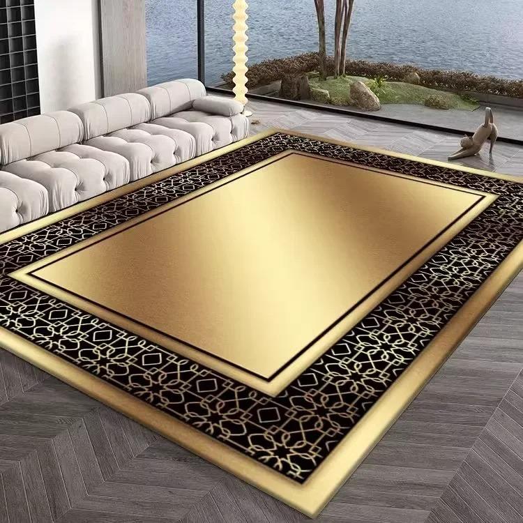 

Золотой Роскошный Ковер Большой Ковер Коридор Гостиная Ковры для Декора Гостиной Диванный Столик Длинный Напольный Коврик Противоскользящий Придверный Коврик 40x60cm