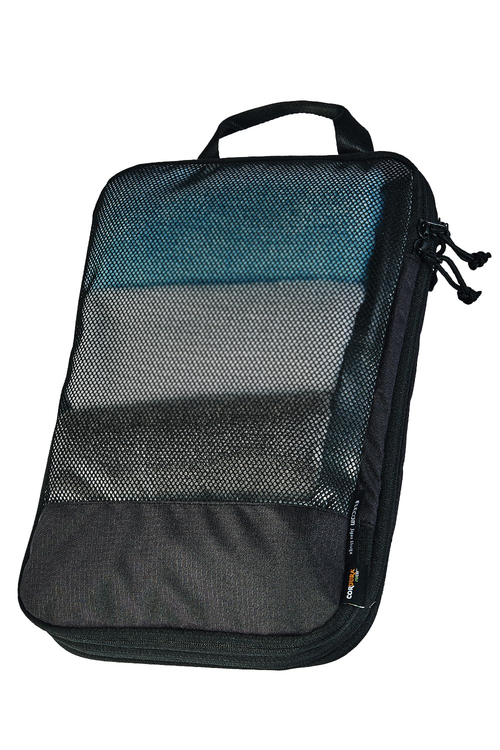 

ELECOM Travel Storage Compression Packing Medium 24 x 34 x YKK Bag, Bag, Cube, Size, 12L, 14cm, Double-sided Storage, Cordura, High-Durability Zipper, чорний