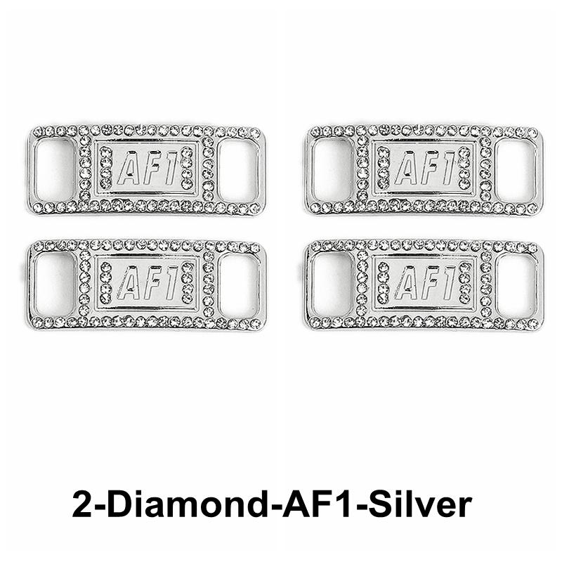 2pcs/pair AF1 Diamond Shoe Charms Fashion Laces Buckle Quality Metal Shoelaces Decorations Chapa Af1 Buckles Shoes Accessories