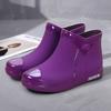 Rain Boots with and Without Fleece Women's Fashion Non Slip Waterproof Short Tube Rubber Shoes Adult Rain… More