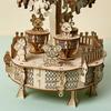 DIY Assembly 3D Wooden Vintage Carousel Music Box Romantic Rotating Ornament Decor Mechanical Kits Toys Gifts for Kids