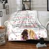 Best Friend Love And Gratitude Throw Customizable Blanket Personalized Text Soft Warm Cozy For Sofa Couch Office Bed Picnics Ideal For All Seasons