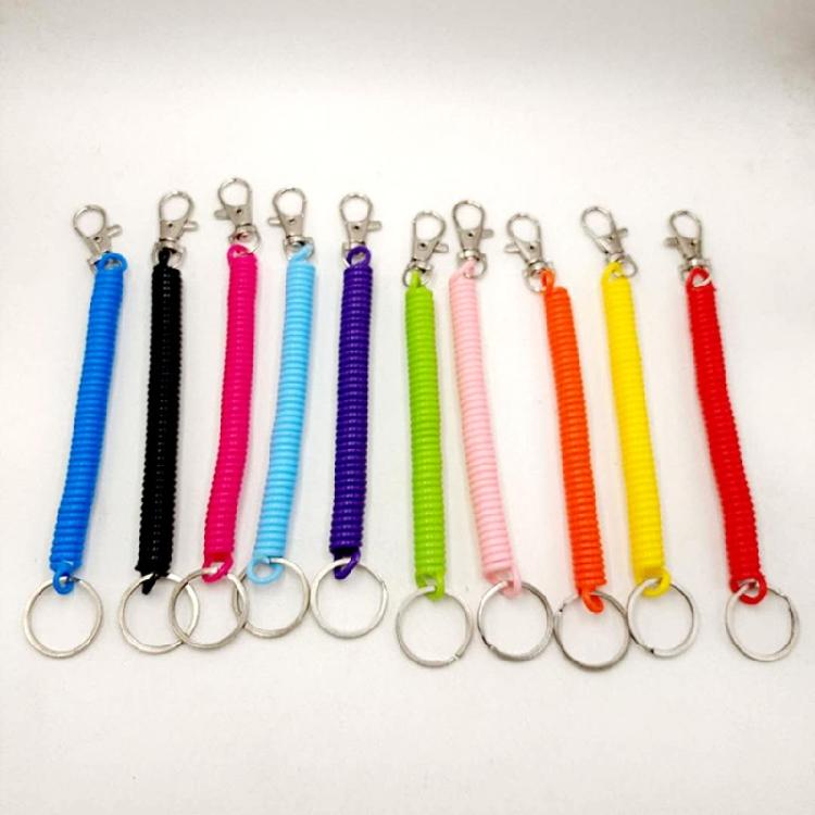 Portable Coil Springs Keychain Handmade Bag Ornament Gym Key Holder Hanging Ornament Suitable for Party Everyday Use