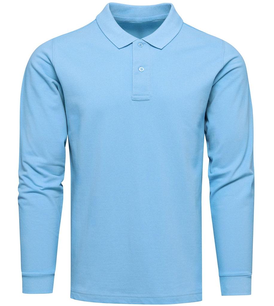 2-Pak Polo Longsleeve Premium Niebieska I Granatowa - S