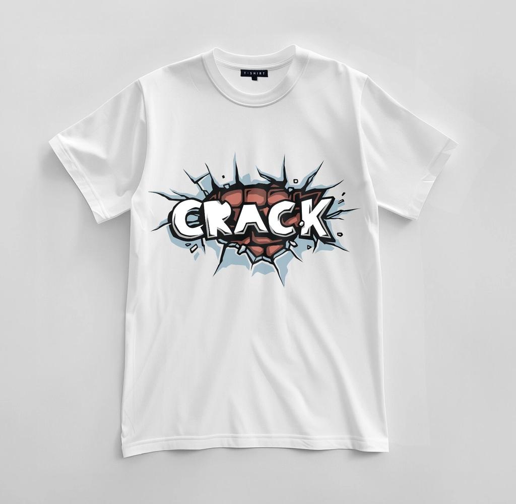 Custom Crack Graphic T-shirt Design Unisex Jersey Short Sleeve Tee
