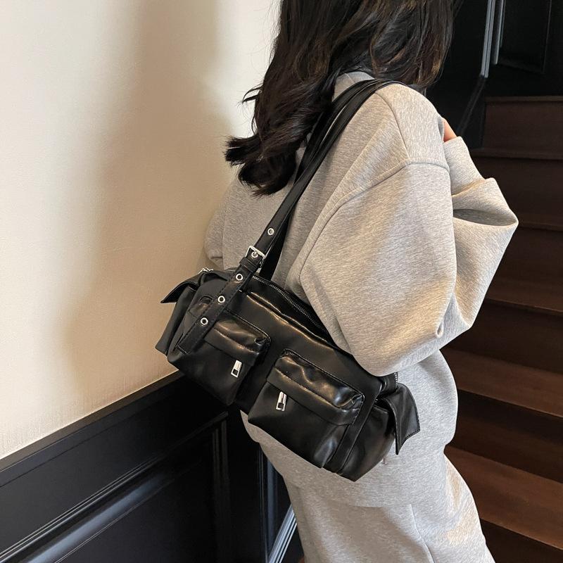Multi-pocket Large-capacity Tote Bag Women's New Fashion Shoulder Armpit Bag
