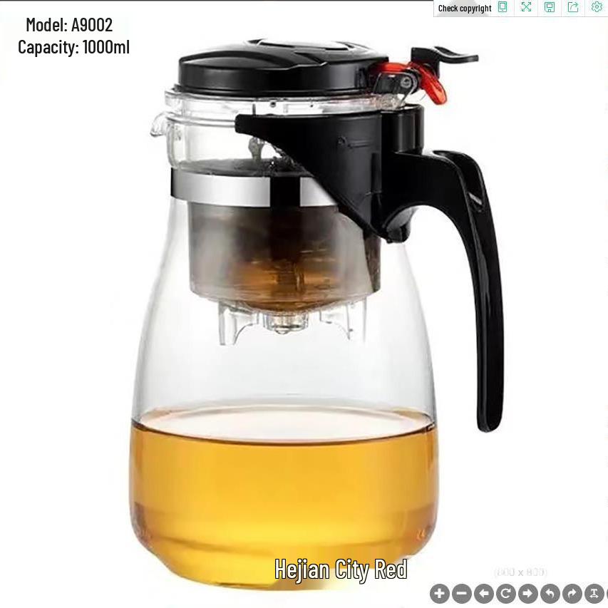 Heat-Resistant Borosilicate Glass Teapot with Removable Filter and Infuser