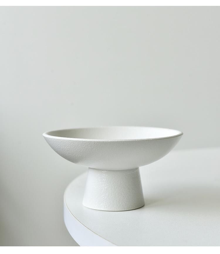Retro Ceramic High-Footed Plate: Multifunctional for Meals, Fruits, Tea, Desserts, Salads, and More