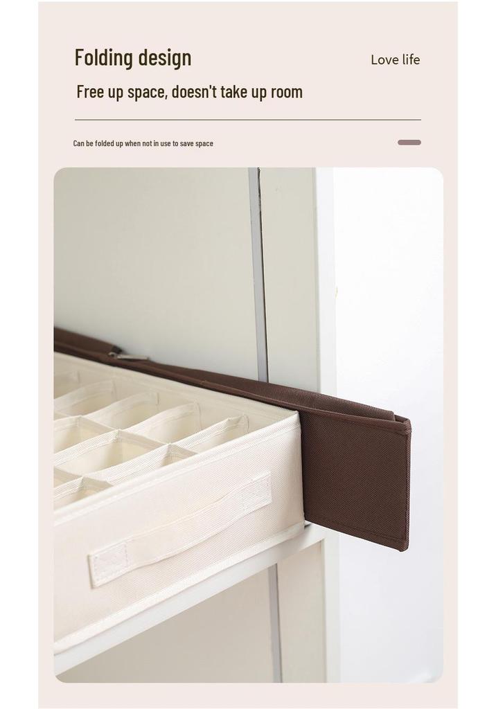 [Recommended] 18-Grid Waterproof Oxford Cloth Underwear Storage Box Drawer Divider
