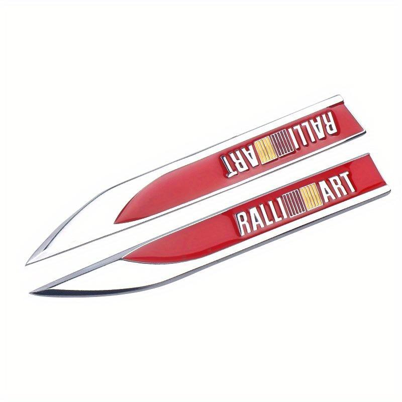 Set of 2 Three-Dimensional Metal Badges for Car Fender Side Wings Designed for Styling