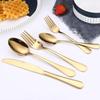 20Pcs/Lot Multicolor Flatware Set Stainless Steel Dinner Forks Spoon Knife with Titanium Plating Rainbow Cutlery Dinner Set