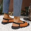 Sandali da donna, nuovi, estivi, casual, vintage, con punta aperta, infradito, alla moda, da spiaggia, piatte, di base, con testa quadrata, motivo leopardato, scarpe da designer