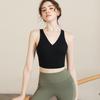 Plus Size Cross-Back Shockproof Sports Yoga Bra with Underarm Slimming Fit