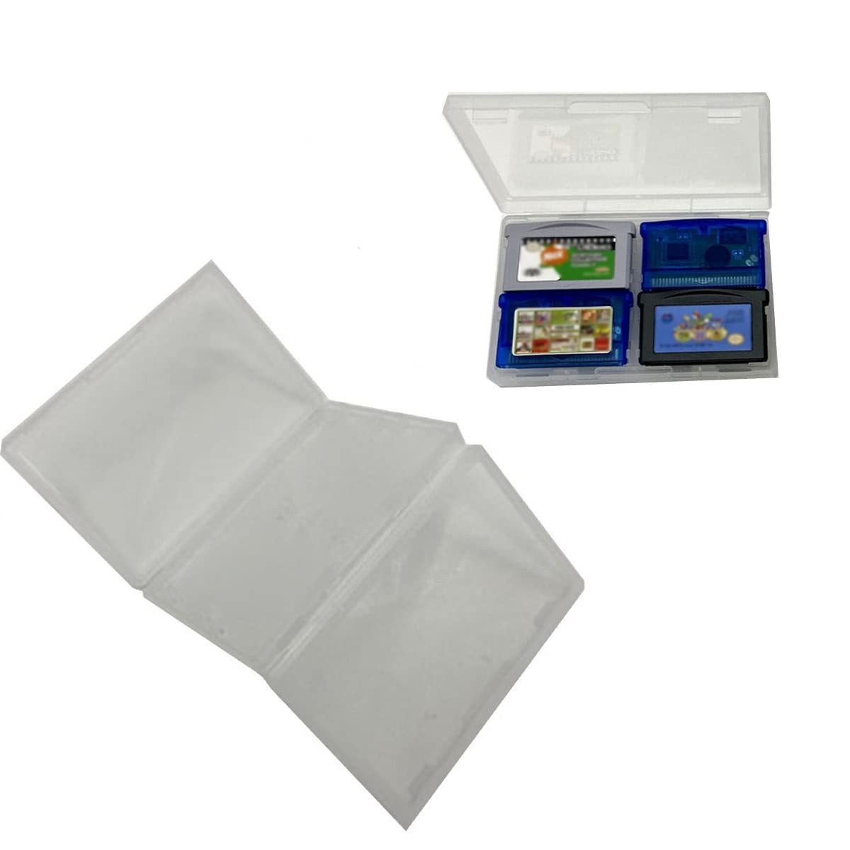 

XBERSTAR 4 in 1 Storage Case, Protective Case for Game Boy GBA/SP Game Cartridge Cards (Clear)