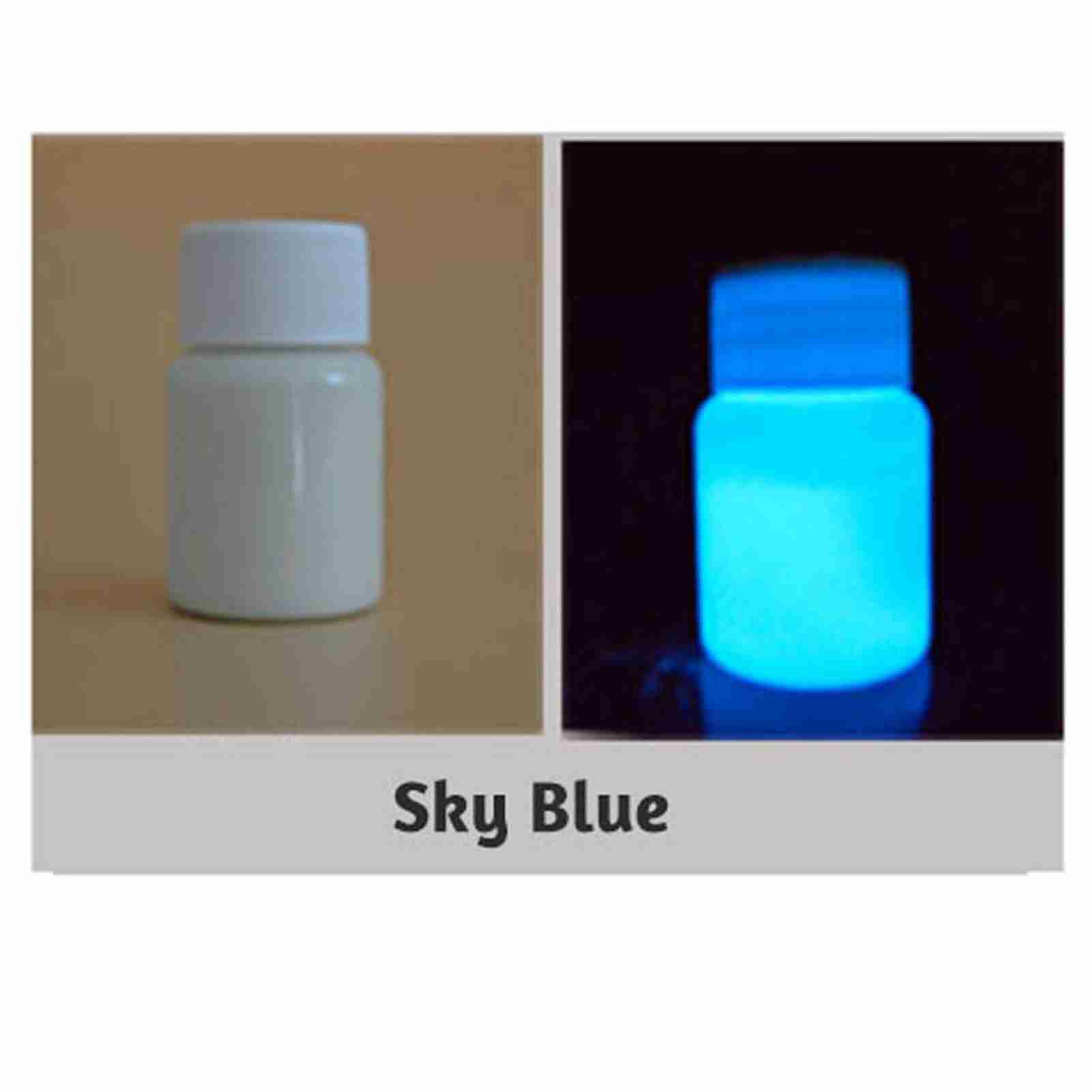 

20 г Светящаяся в темноте Флуоресцентная Цветная Акриловая Люминесцентная Краска Яркий Пигмент DIY Поделки Инструмент для рисования Sky blue