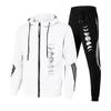 Pieces Set Women's Zipper Sports Suit Zipper Suits Seven Moons Print Jacket and Sweatpants