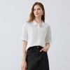 Elva' Island Women's Premium Short Sleeve White Shirt