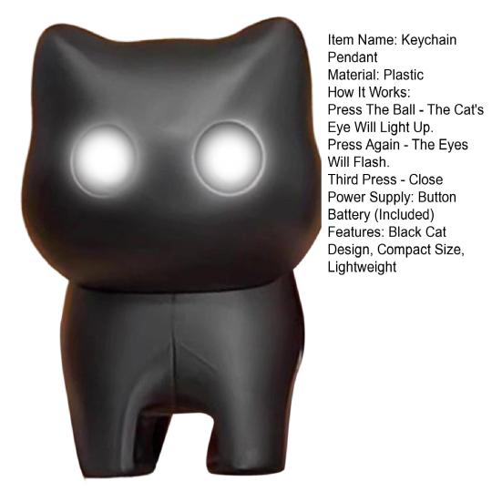 Přívěsek na klíče Kočka Fidget Mini svítilna Klíčenka s LED Mini světlo Přenosný doplněk na tašku Hračka pro úlevu od stresu