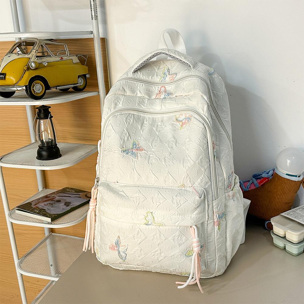 Leisure Backpack Korean Wave Ins Style Cute Butterfly Backpack Lightweight Backpack Fashiable Western Style Travel Backpack