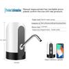 Erogatore d'Acqua Ricaricabile USB per Bottiglie da 1–5 Galloni, Pompa Elettrica Portatile ad Un Pulsante, Batteria da 1200mAh, Erogatore Automatico per Tappo di Bottiglia