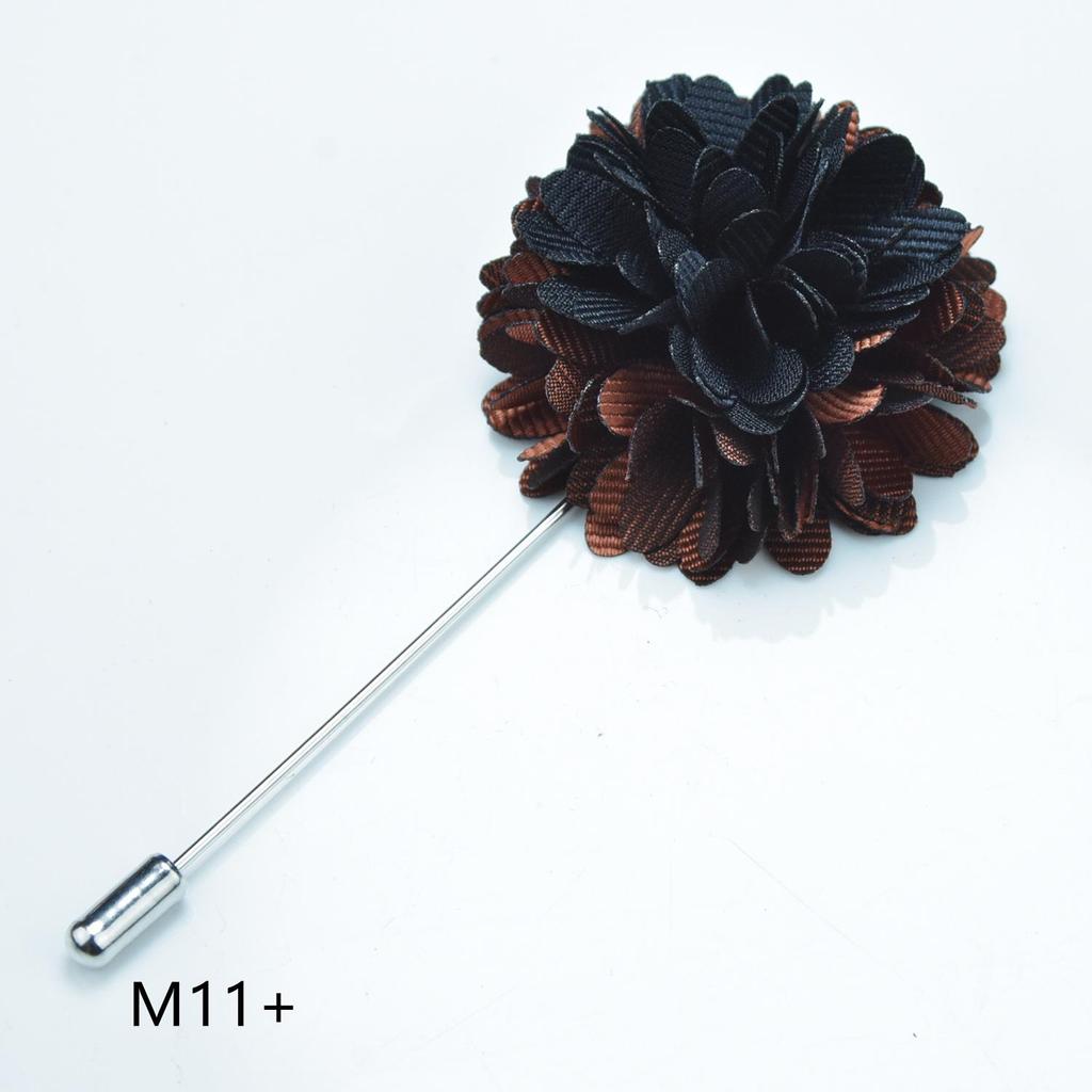 Handmade Floral Blue Corsage Brooch for Men & Women