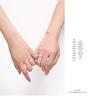 Sterling Silver Adjustable Couple Rings - Simple, Versatile, Textured Bands