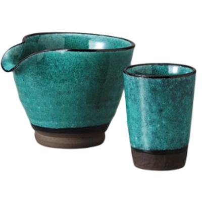 Sake Tokkuri e Ochoko Diâmetro 10 x x Altura Katakuchi Turco Sake Gelado Mino Adequado para Quente Frio e Sake Japonês Ale-net Conjunto, (copo) Definir,
