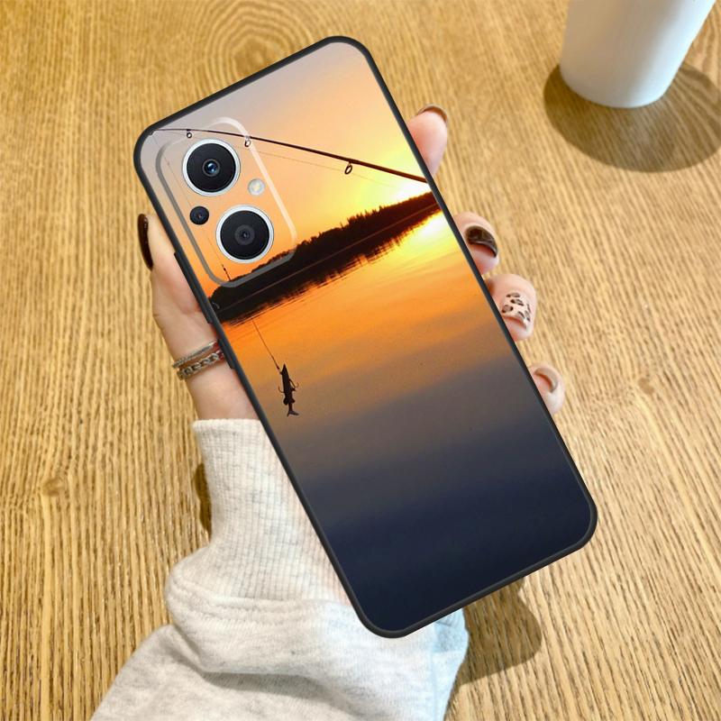 Fishing Rod Funda For OPPO Reno 13 F 14F 12F 11F 8T 7 8 Lite 10 11 12 14 OPPO Find X5 X6 X8 X9 Pro Case