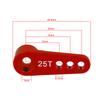 Aluminum Alloy 25T Steering Servo Horn Arm Suitable for RC 1:8:10 Model Car (Blue ( 86NB))
