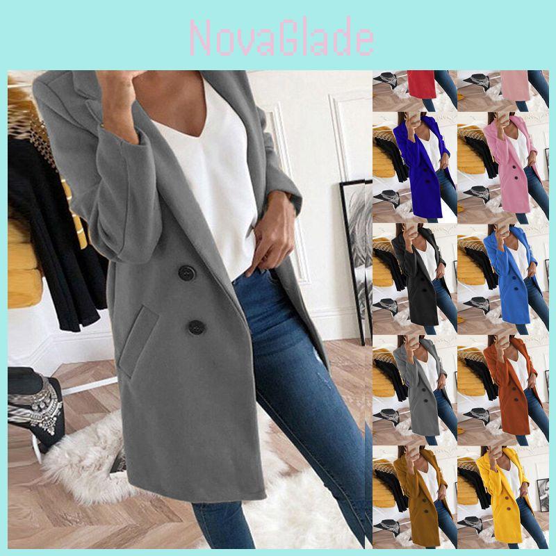 Warmer Winter Damen Plüsch Trenchcoat Damenjacke Übermantel Lässige Oberbekleidung