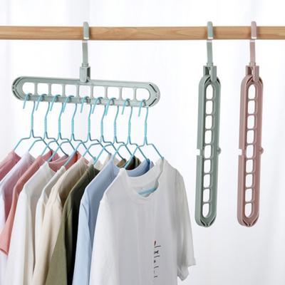 2pcs 9-Hole Folding Hanger, Space-Saving Laundry Drying Rack, Multi-Functional Collapsible Hanger for Clothes, Creative Organizer for Home Use
