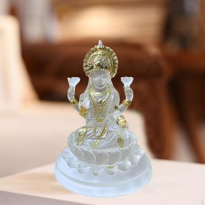 Sculptură elegantă a zeiței hinduse din rășină - 11 cm înălțime, ideală pentru decorarea casei și a grădinii