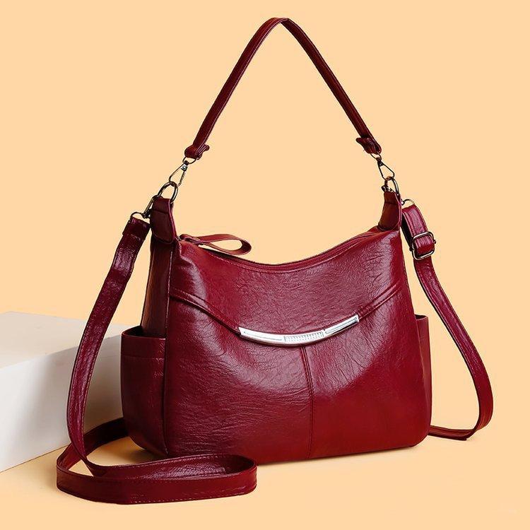 Einschulter-Damenhandtasche, Umhängetasche, Einfache Mama-Tasche, Lässige Damen-Handtasche