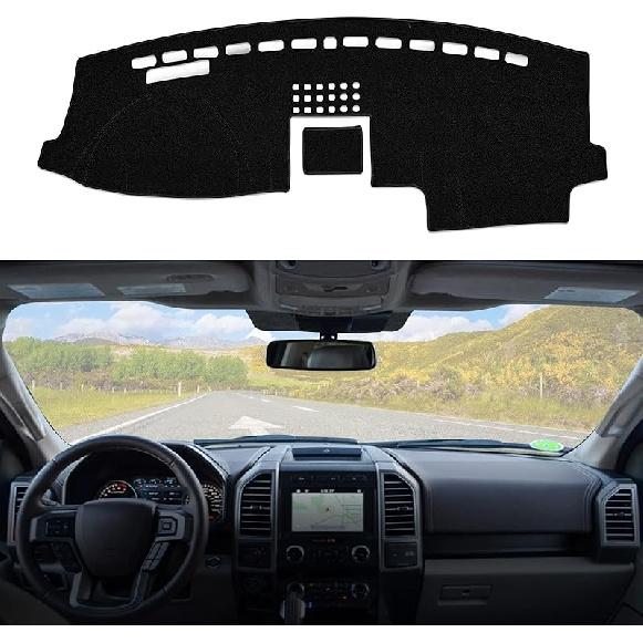 Dashboard Dash Cover Mat Carpet Compatible With 99-06 Chevy Silverado GMC Sierra,00-06 Chevy Suburban Tahoe GMC Yukon/XL,01-06 Chevy Avalanche(Black)
