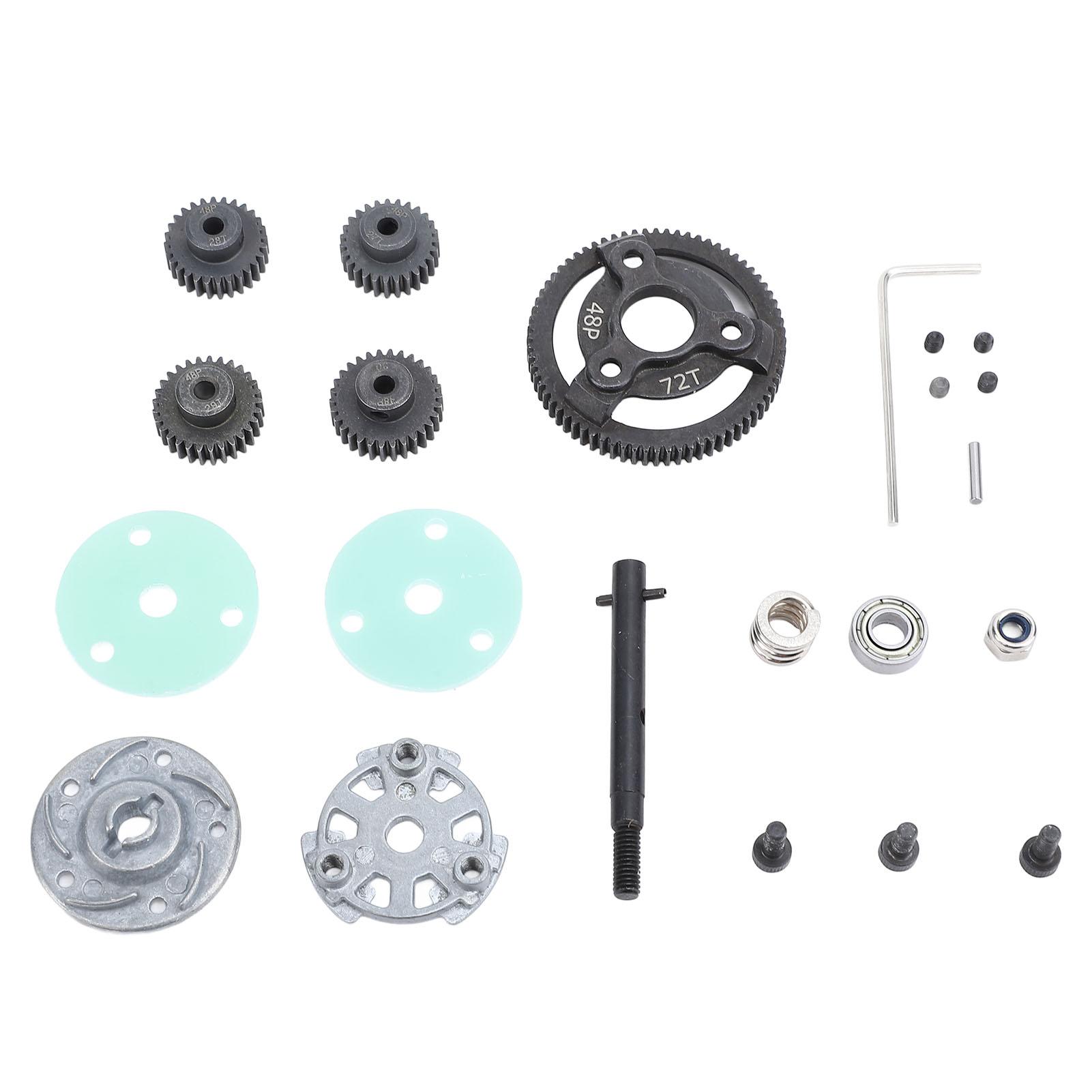 

Металевий набір шестерень для радіокерованої машинки Slash 2WD VXL 110, велика шестерня на 72 зуби з моторними шестернями 27T 28T 29T 30T